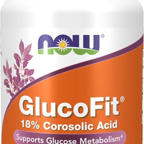 NOW Foods GlucoFit 18% Corosolic Acid Supports Glucose Metabolism 60 Softgels