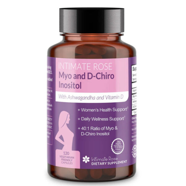 Intimate Rose Myo-Inositol and D-Chiro Inositol Supplement 120 Veg Capsules