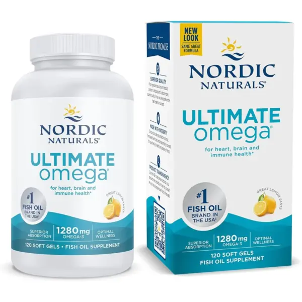 Nordic Naturals Ultimate Omega – Support Heart, Brain, and Overall Wellness 120 Softgels