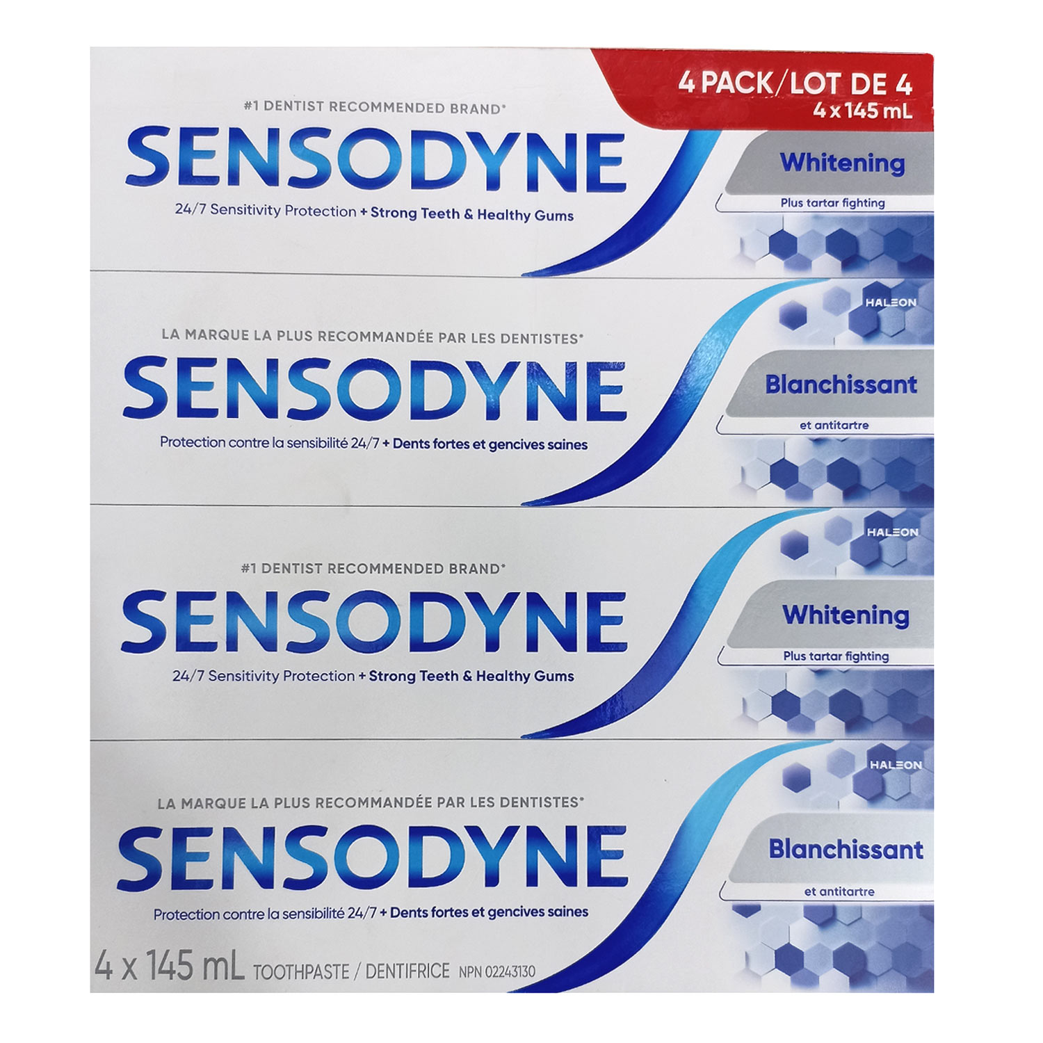Sensodyne-Tartar-Whitening Sensodyne Whitening Toothpaste Plus Tartar Fighting 4x145ml - Image 1