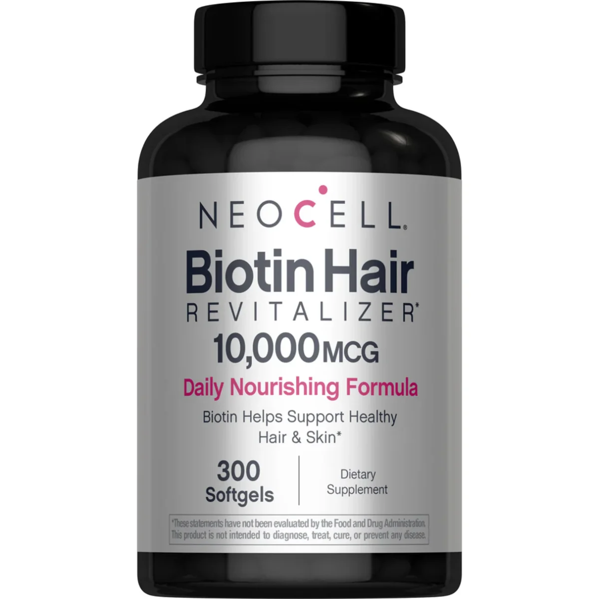 NeoCell Biotin Hair Revitalizer10,000mcg Biotin helps support healthy hair & skin 300 Softgels - Image 1
