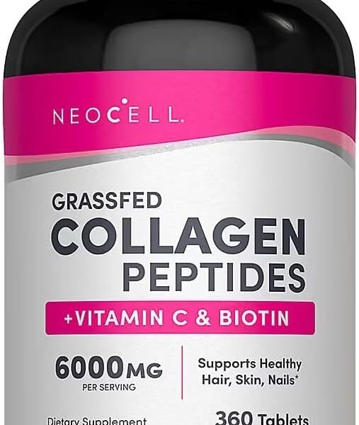 NeoCell Grassfed Collagen Peptides + Vitamin C & Biotin 360 Tablets