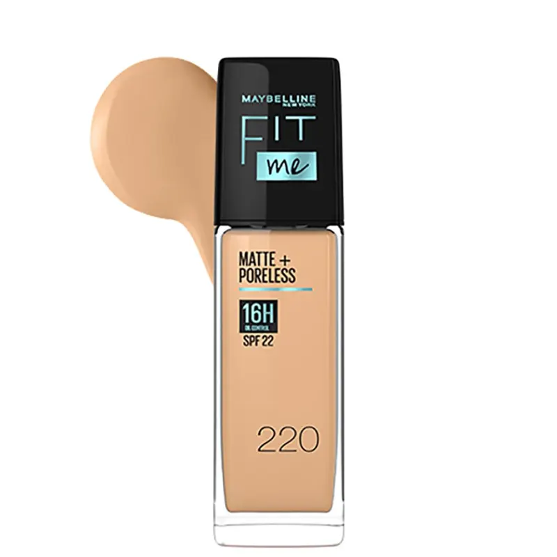 8901526589609 Maybelline New York Fit Me Matte + Poreless 220 Foundation 16H Oil Control Spf22 30Ml - Image 1