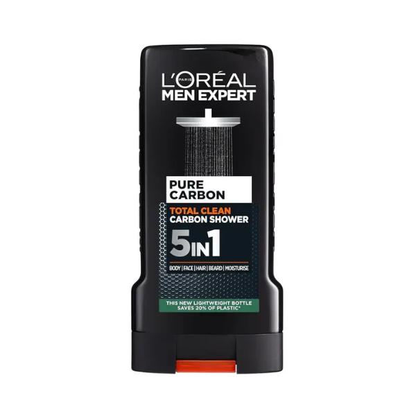 613 LOreal Men Pure Carbon Total Clean 5in1 Shower Gel 300ml - Image 1
