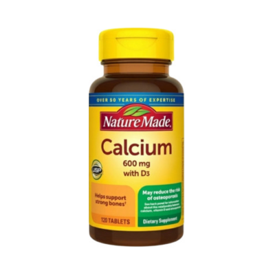Untitled design (15) Nature Made Calcium 600 mg with Vitamin D3 120 Tablets - Image 1
