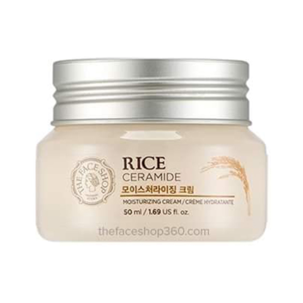 1 (40) The Face Shop Rice & Ceramide Moisturizing Cream 50ml - Image 1