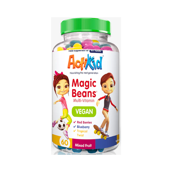 651 ActiKid Magic Beans Multi-Vitamin Vegan Mixed Fruit 60 - Image 1
