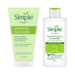 Simple Replenishing Rich Moisturiser 125ml & Refreshing Facial Wash 150ml Combo