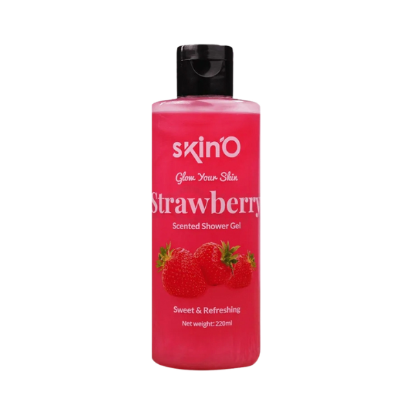 55 Skino Strawberry Scented Shower Gel 220ml - Image 1