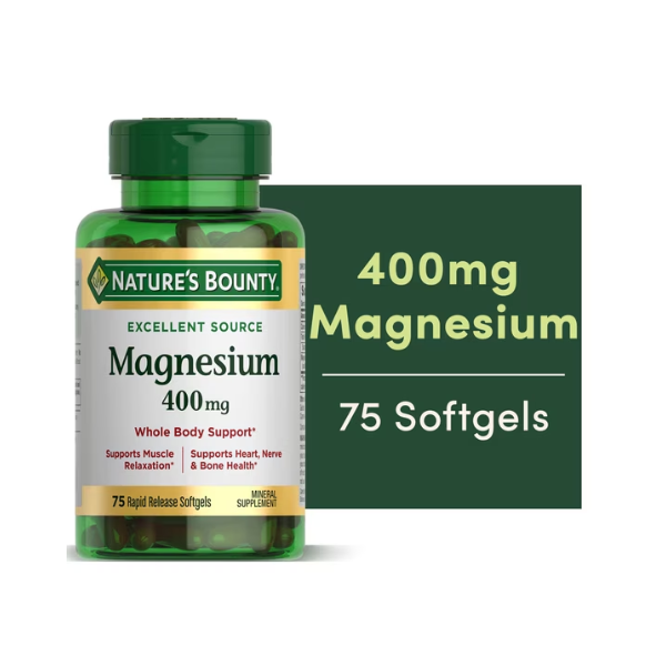 3337875945622 (7) Nature's Bounty Magnesium Whole Body Support 400Mg 75softgels - Image 1
