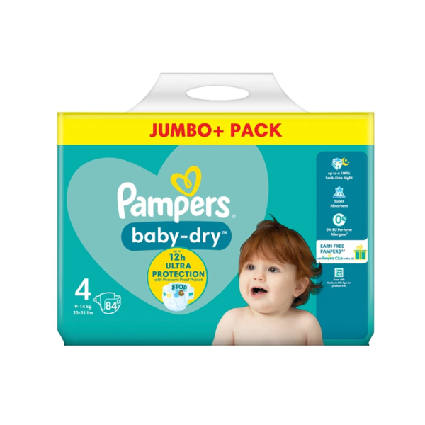 Devidoff (28) Pampers Baby Dry 4m+ 10-15kg 76 Pieces - Image 1